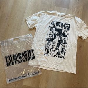 Taylor Swift Eras Tour Beige Cream T-Shirt Size M